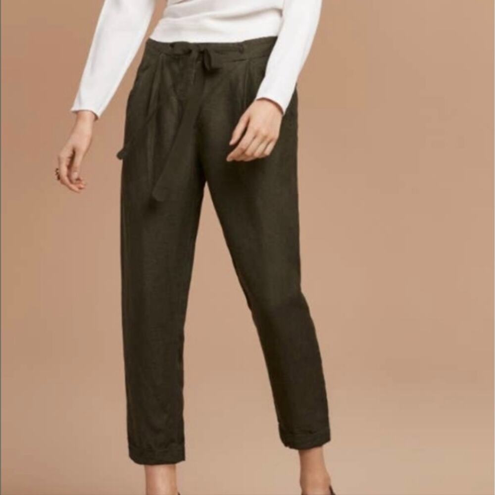 NWT Wilfred Linen Blend Allant Pants in Charcoal Grey | Size 2